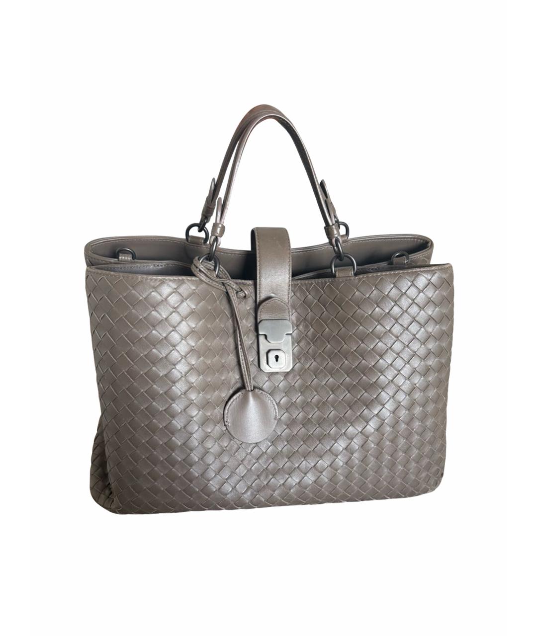 BOTTEGA VENETA Коричневая кожаная сумка тоут, фото 1
