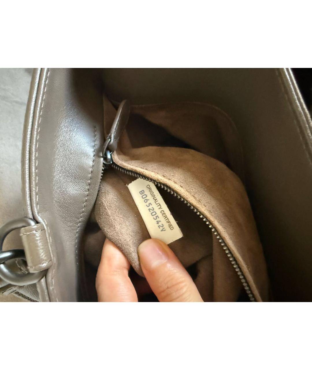 BOTTEGA VENETA Коричневая кожаная сумка тоут, фото 8