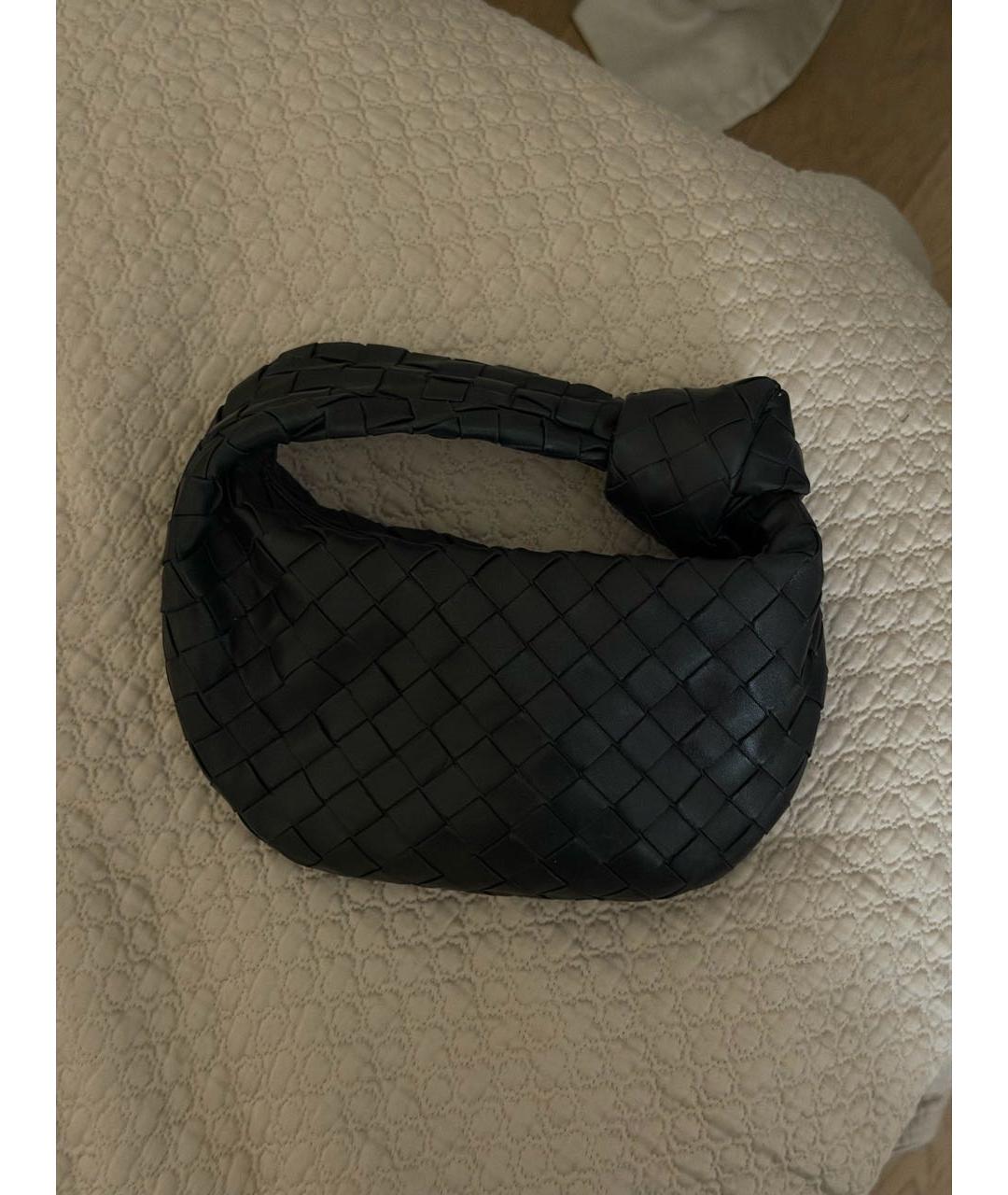 BOTTEGA VENETA Черная кожаная сумка с короткими ручками, фото 2