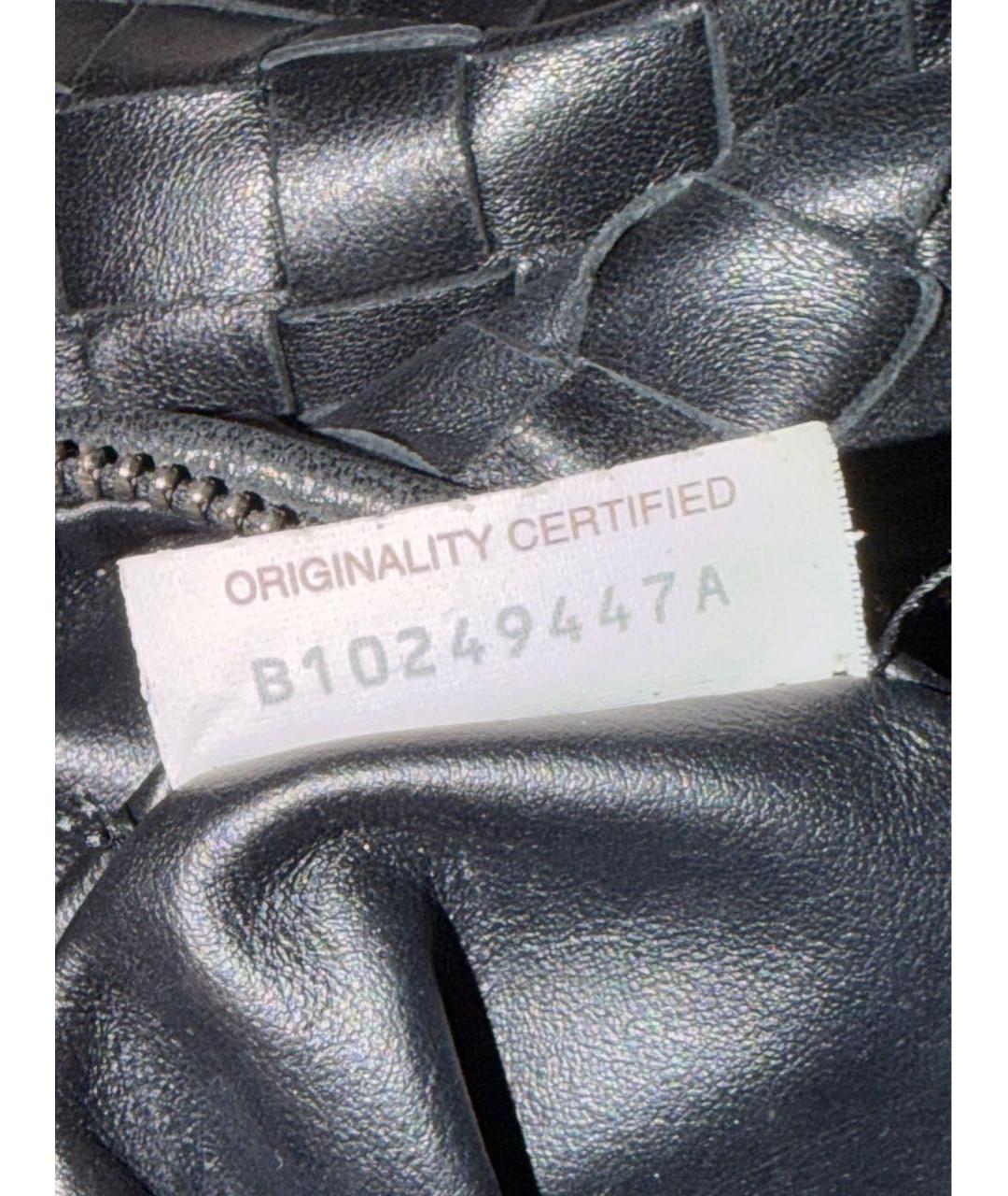 BOTTEGA VENETA Черная кожаная сумка с короткими ручками, фото 6