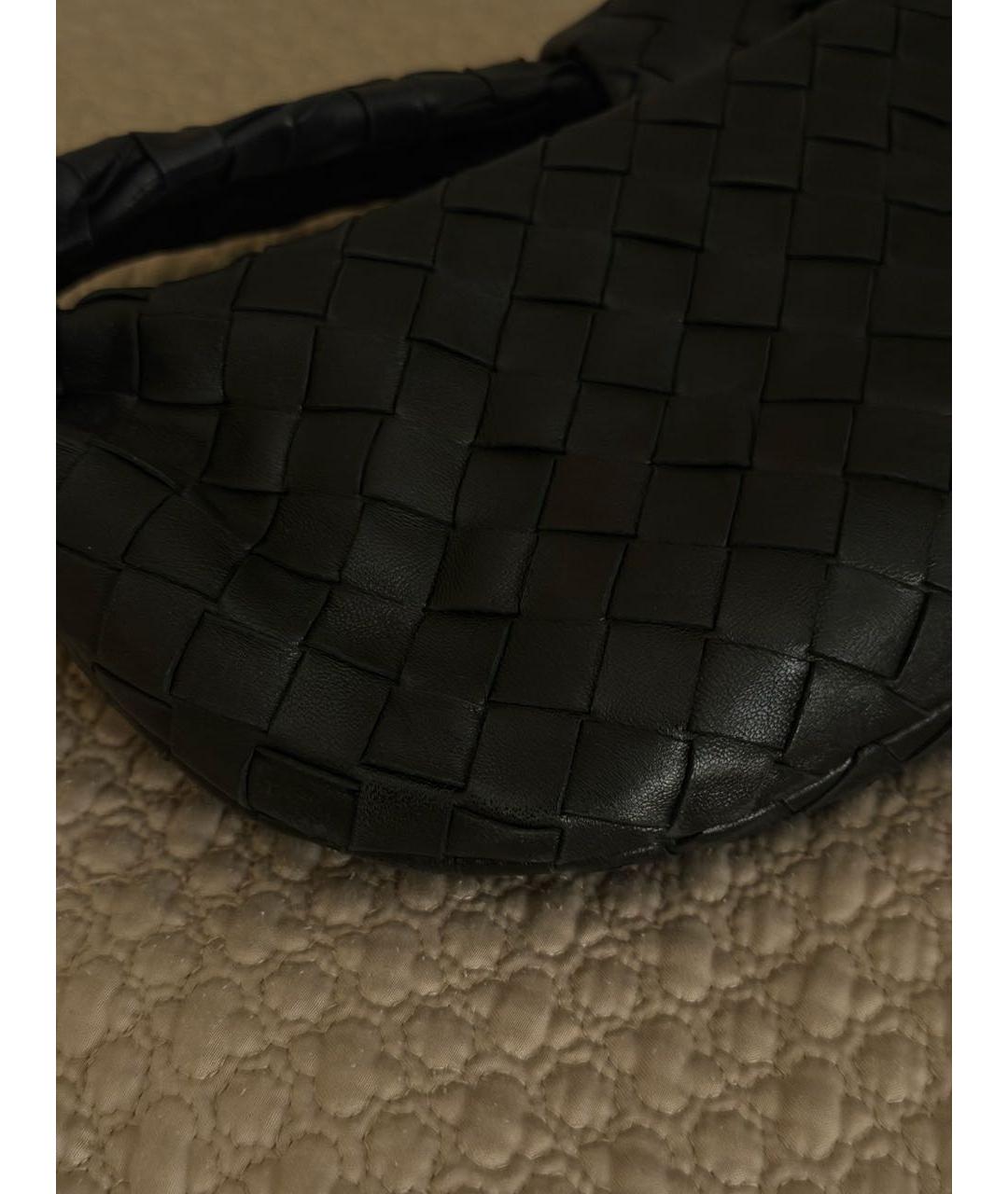 BOTTEGA VENETA Черная кожаная сумка с короткими ручками, фото 4