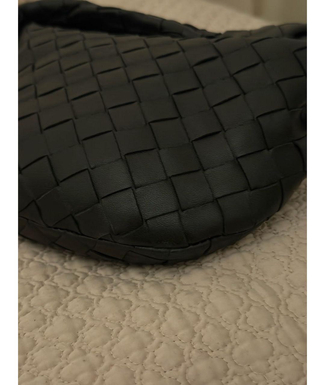 BOTTEGA VENETA Черная кожаная сумка с короткими ручками, фото 3