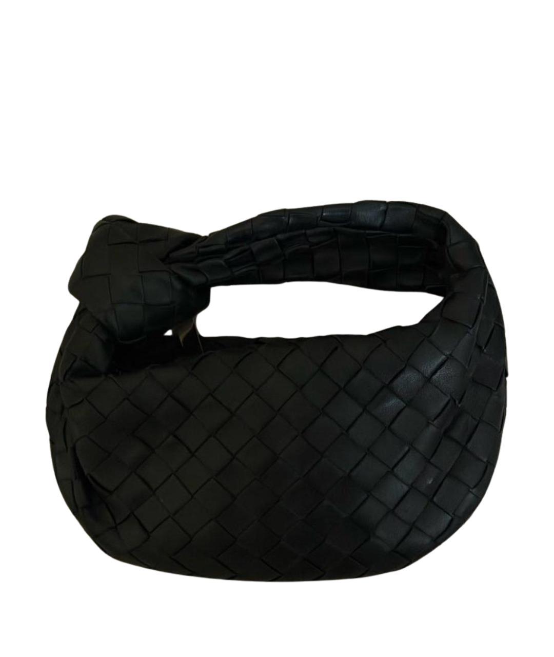 BOTTEGA VENETA Черная кожаная сумка с короткими ручками, фото 1