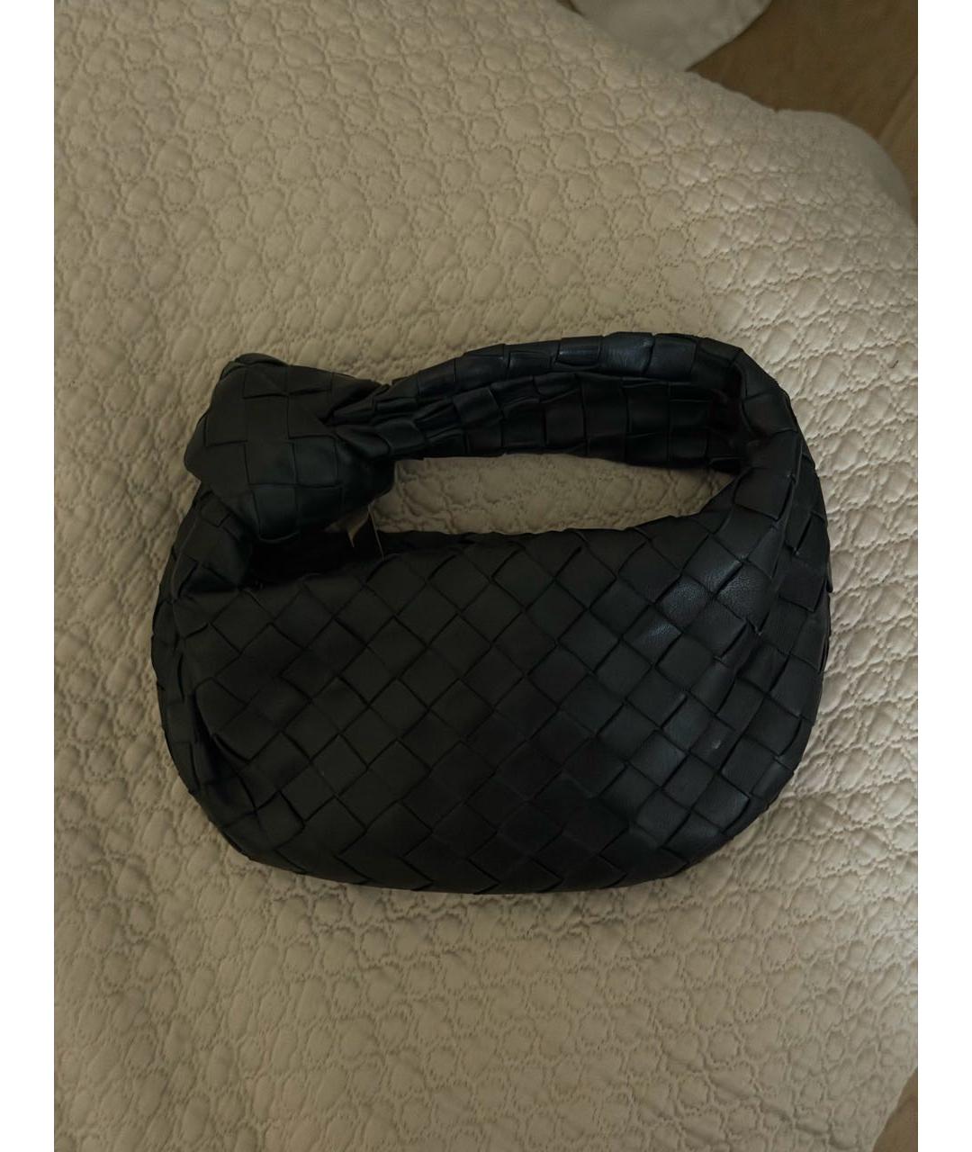 BOTTEGA VENETA Черная кожаная сумка с короткими ручками, фото 7