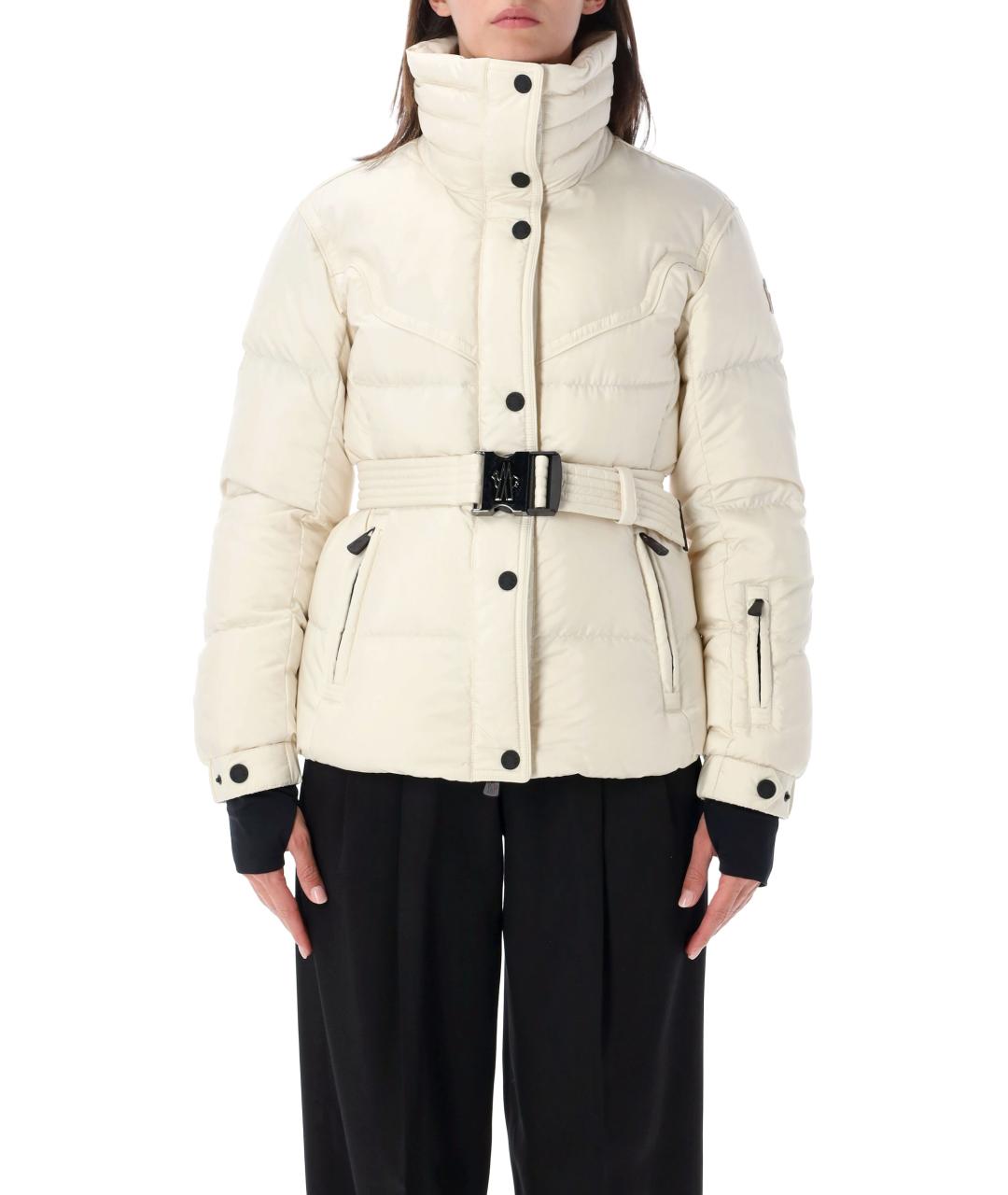 MONCLER GRENOBLE Бежевый синтетический пуховик, фото 2