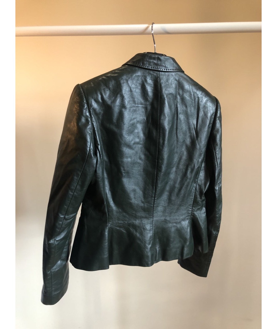 RALPH LAUREN COLLECTION Зеленый кожаный жакет/пиджак, фото 2
