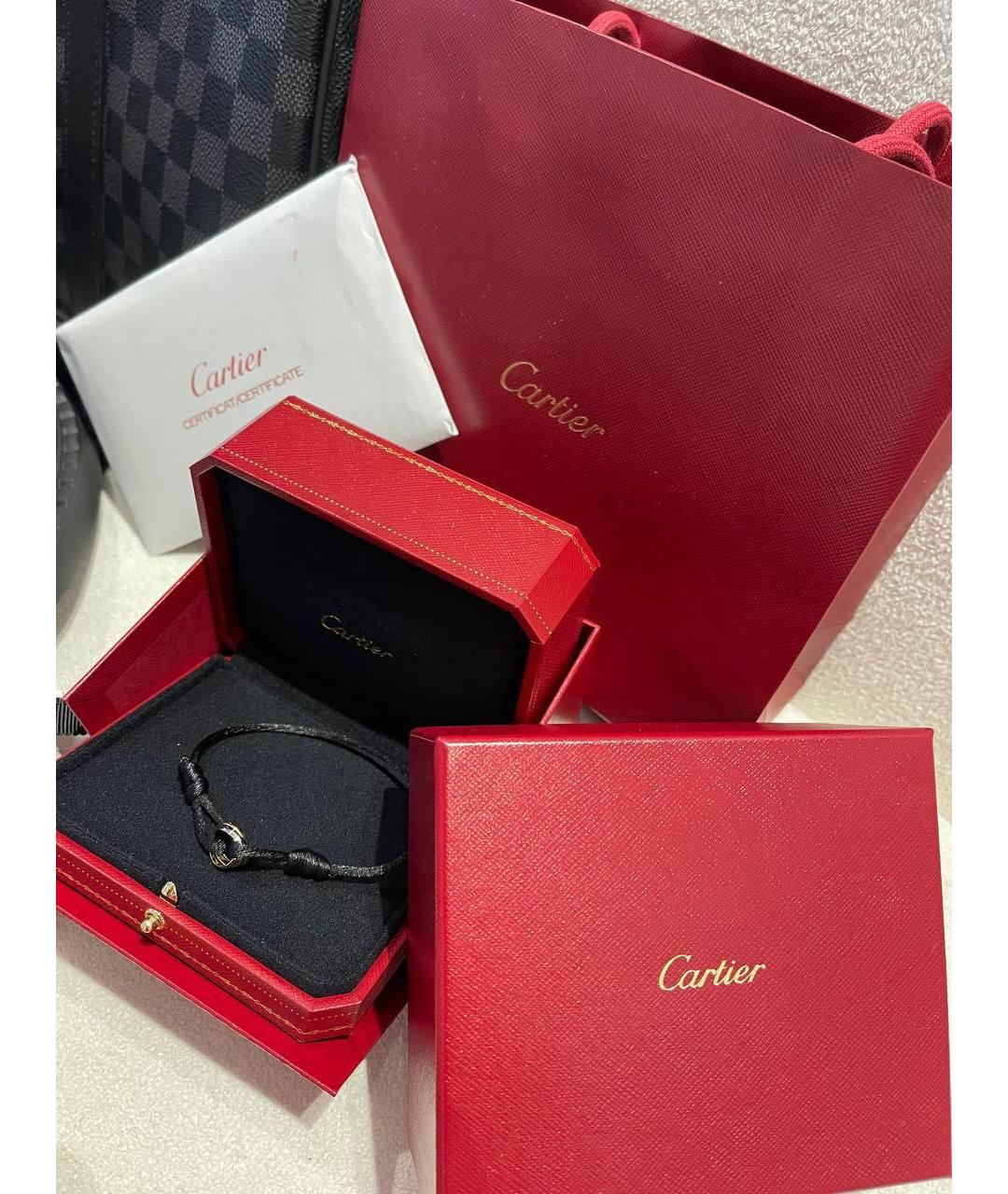 CARTIER Черный браслет из белого золота, фото 4