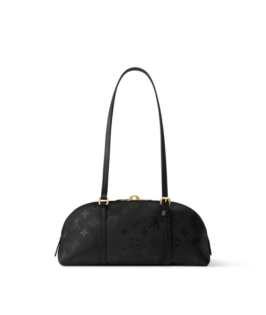 LOUIS VUITTON Черная кожаная сумка с короткими ручками, фото 5