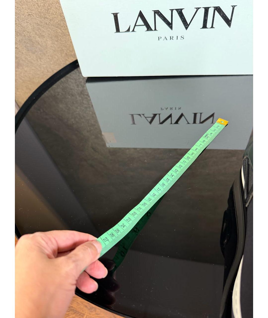 LANVIN Черные текстильные высокие кроссовки / кеды, фото 7