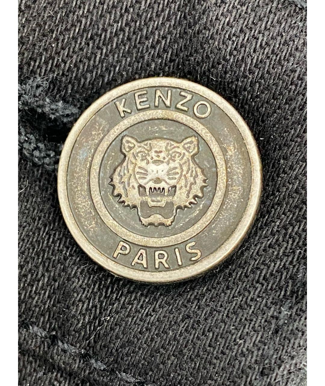 KENZO Черные хлопко-эластановые джинсы слим, фото 4
