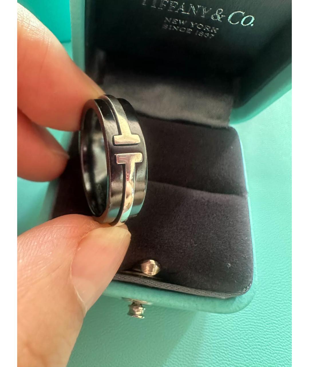 TIFFANY&CO Черное серебряное кольцо, фото 7
