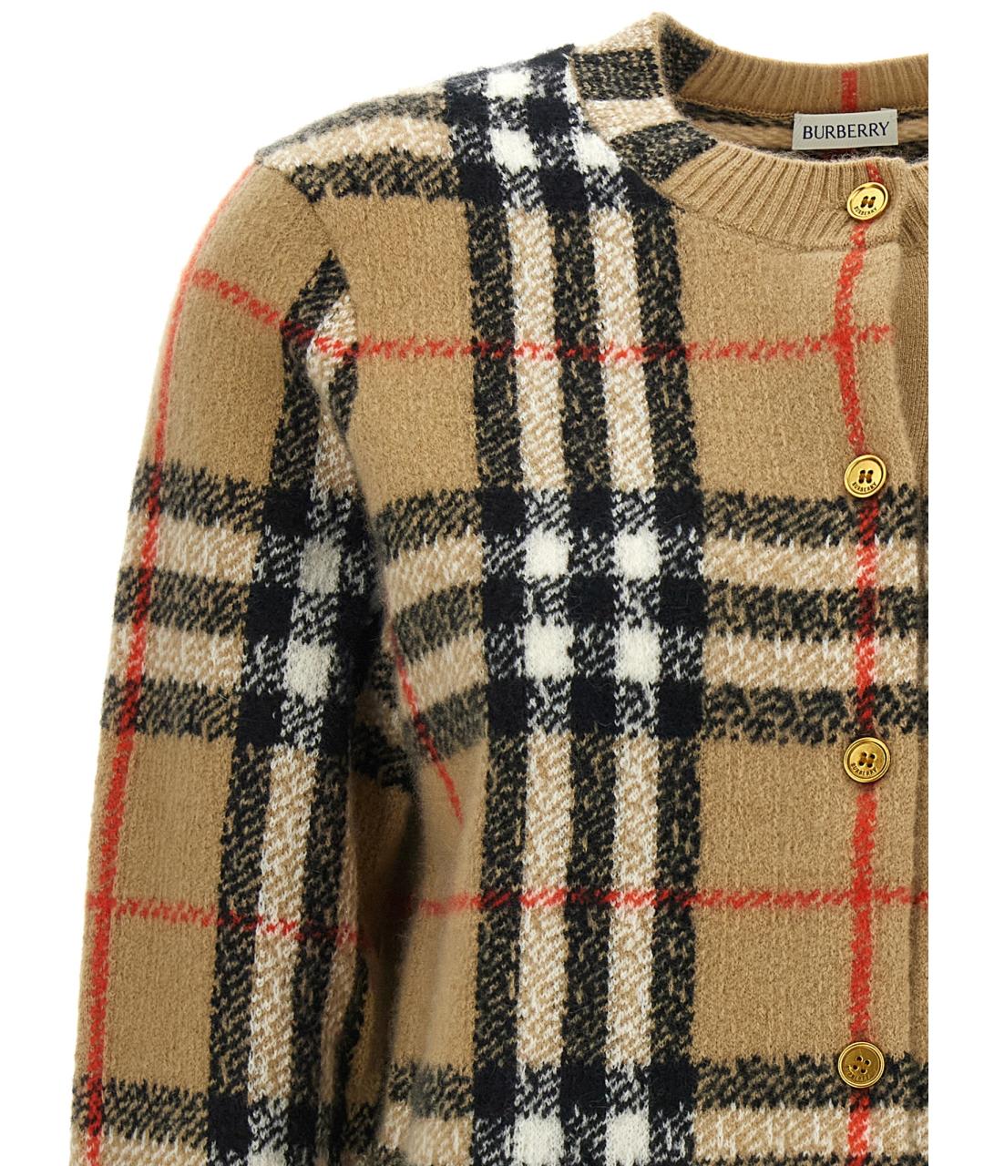 BURBERRY Бежевый кашемировый кардиган, фото 3