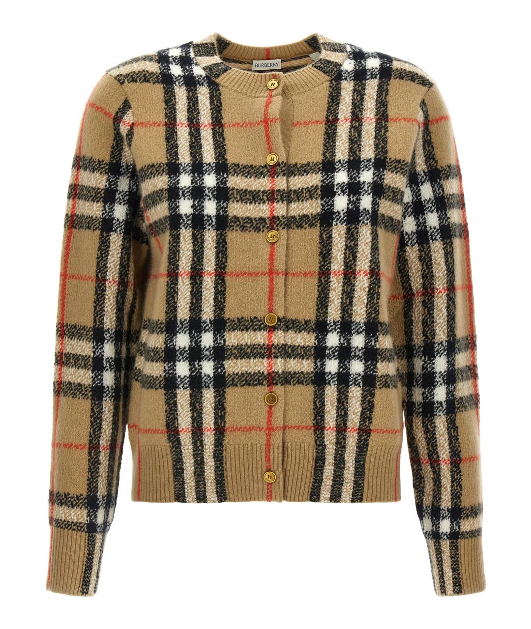 BURBERRY Бежевый кашемировый кардиган, фото 1
