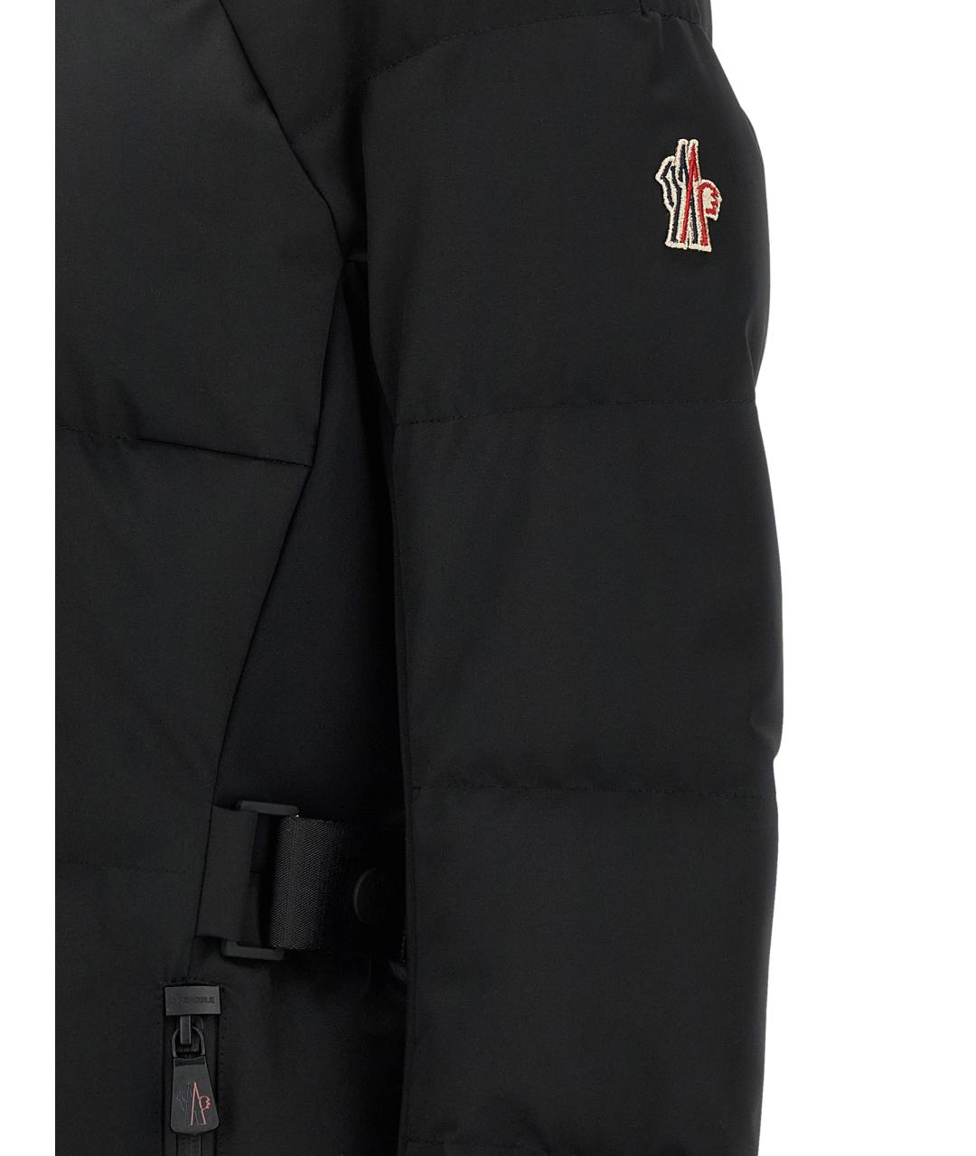 MONCLER GRENOBLE Черный полиэстеровый пуховик, фото 4