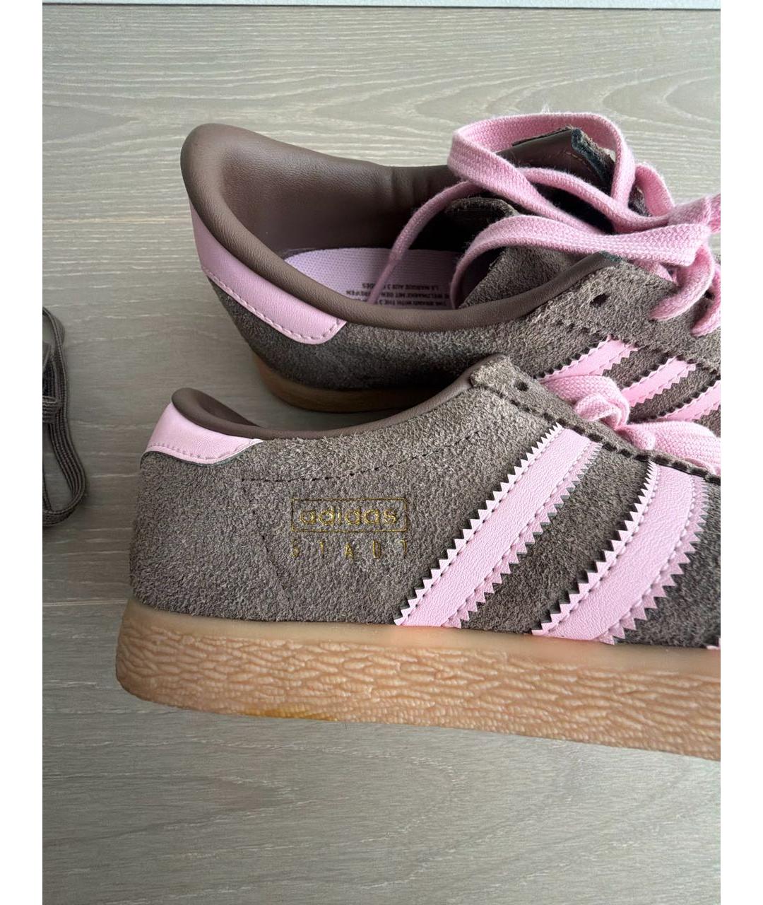 ADIDAS Коричневые замшевые кроссовки, фото 5