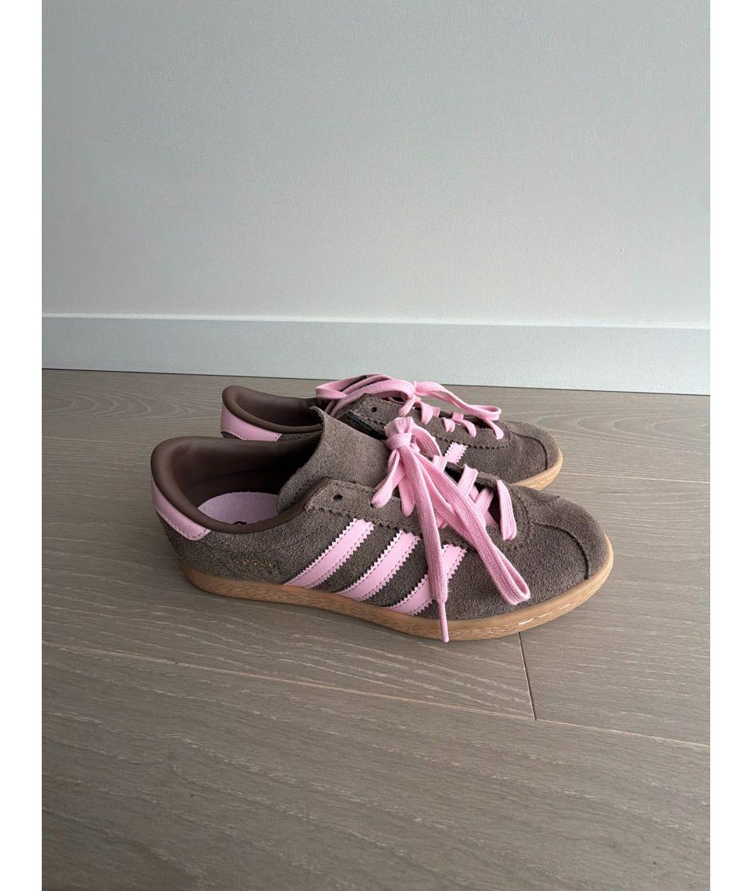 ADIDAS Коричневые замшевые кроссовки, фото 6