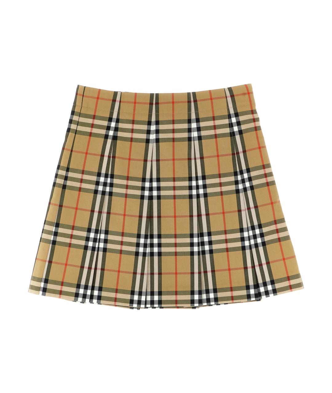 BURBERRY Бежевая хлопковая юбка, фото 1