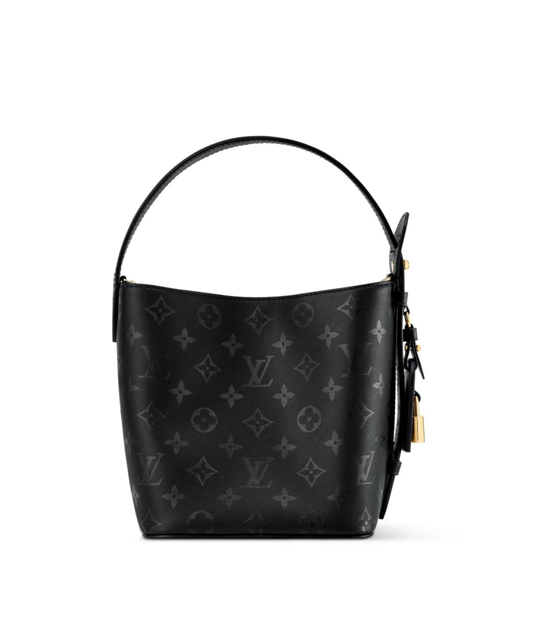 LOUIS VUITTON Черная кожаная сумка через плечо, фото 4