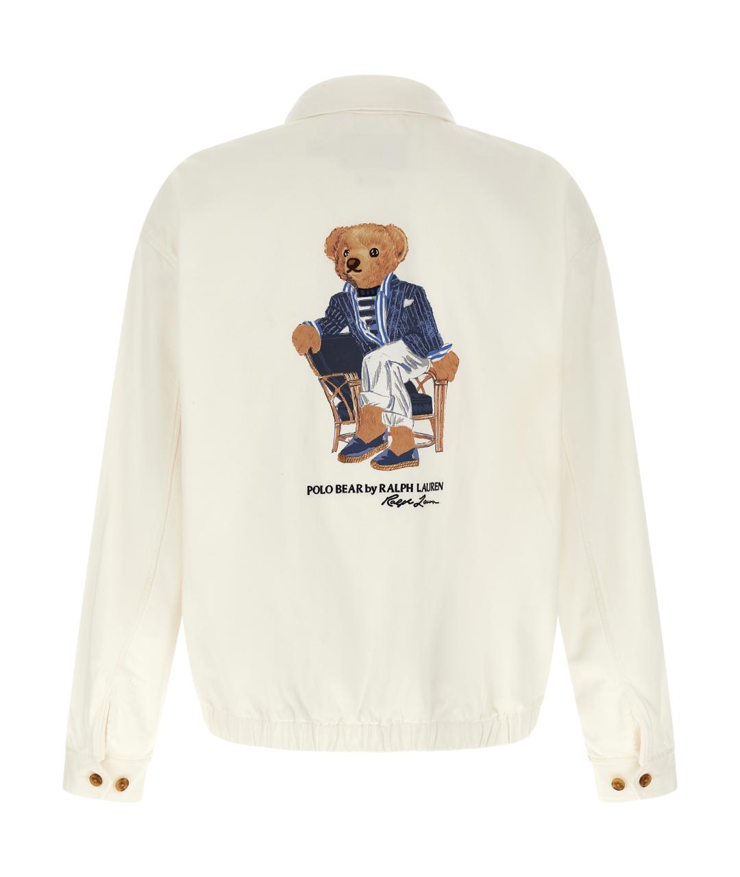 POLO RALPH LAUREN Белая хлопковая куртка, фото 2