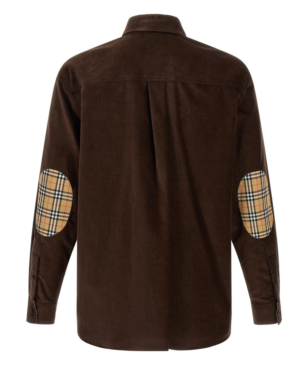 BURBERRY Коричневая хлопковая кэжуал рубашка, фото 2