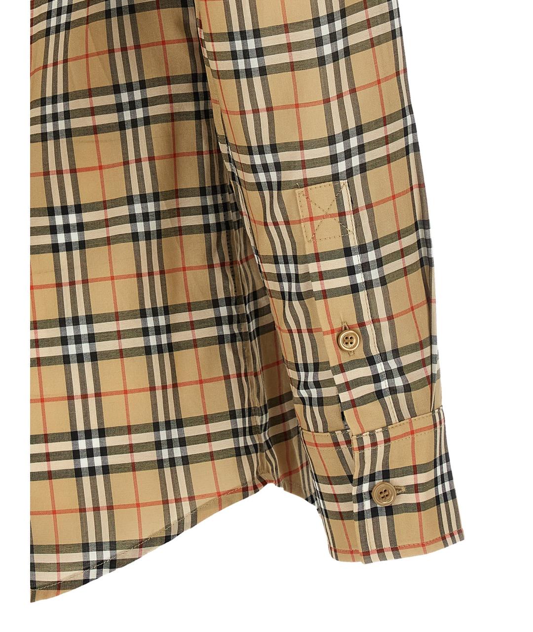 BURBERRY Бежевая хлопковая блузы, фото 4