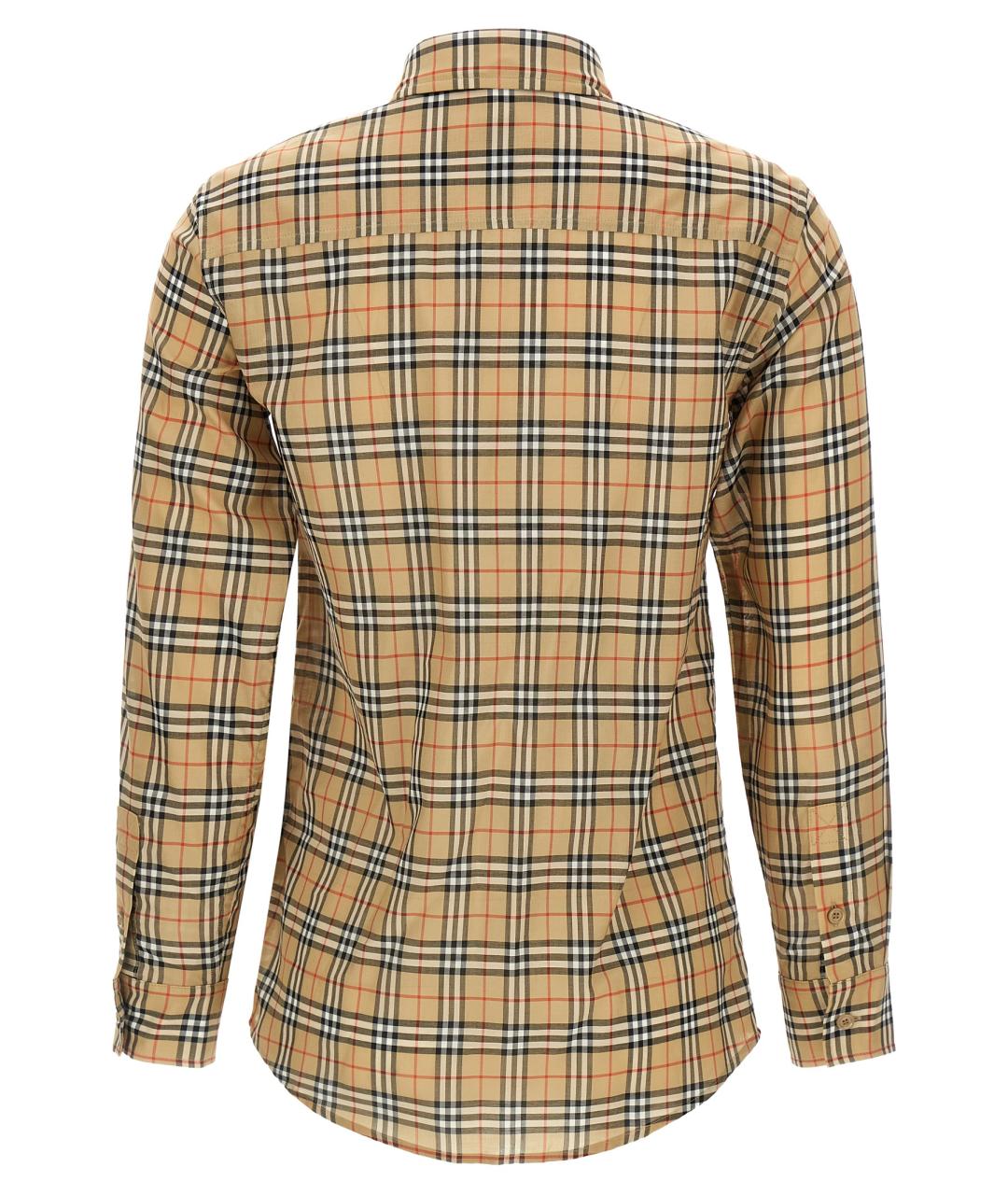 BURBERRY Бежевая хлопковая блузы, фото 2