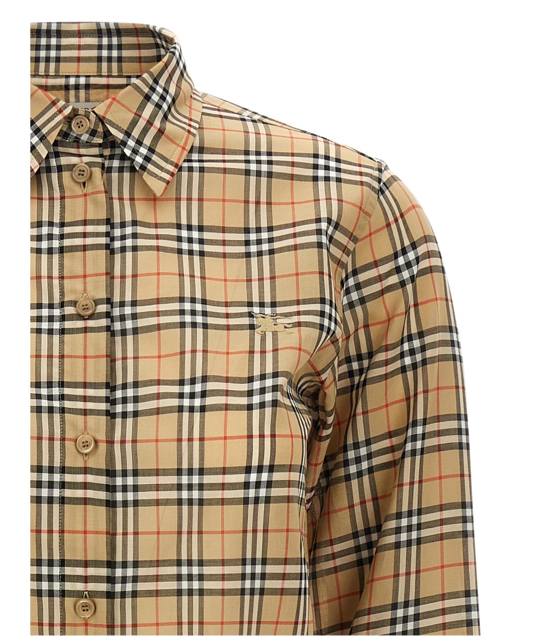 BURBERRY Бежевая хлопковая блузы, фото 3