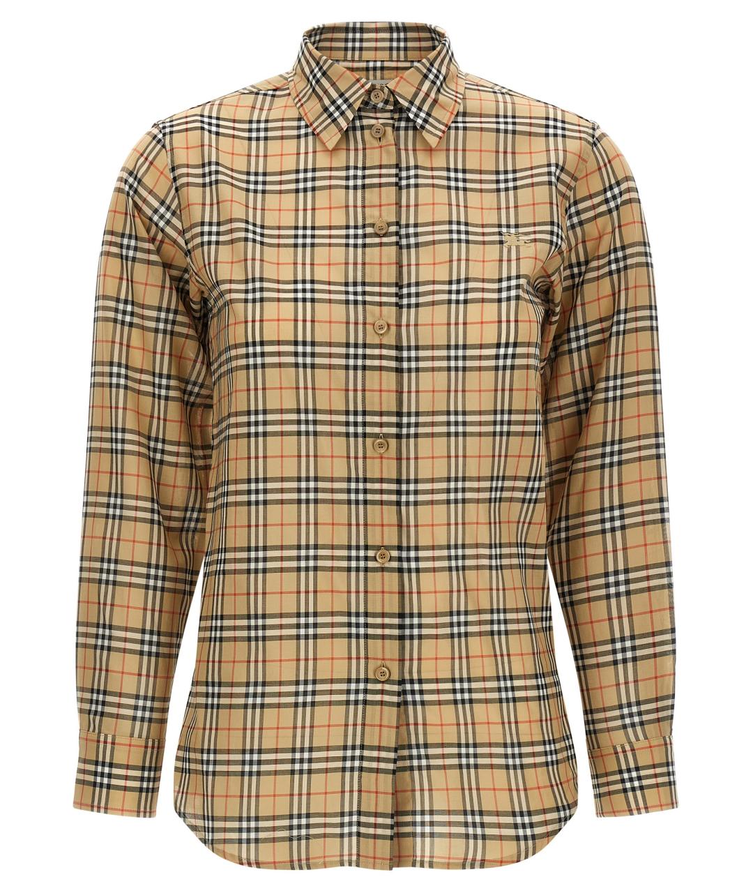 BURBERRY Бежевая хлопковая блузы, фото 1