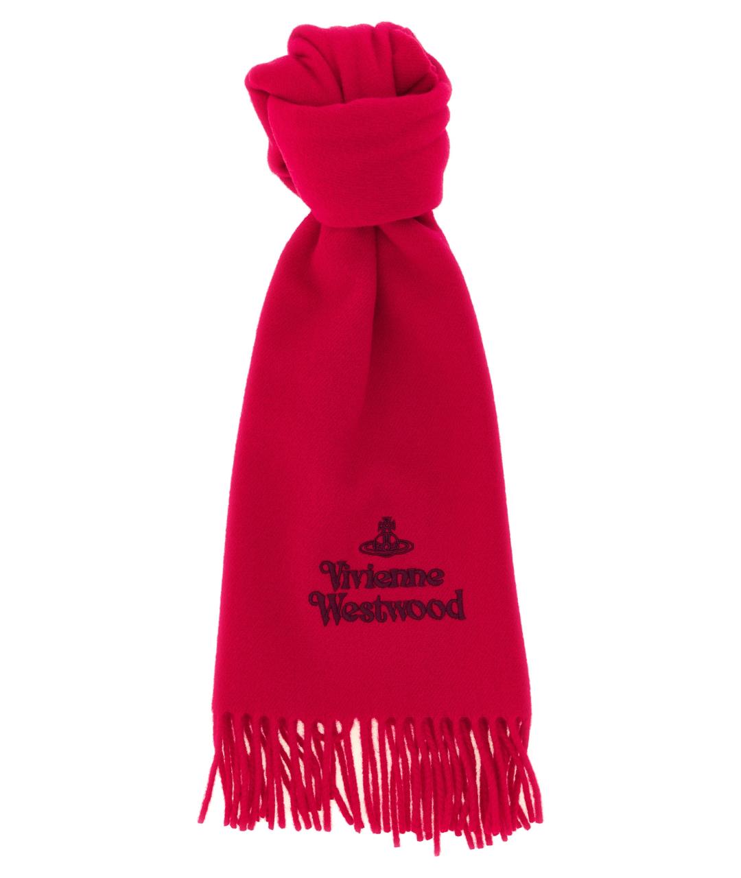 VIVIENNE WESTWOOD Красный шерстяной шарф, фото 1