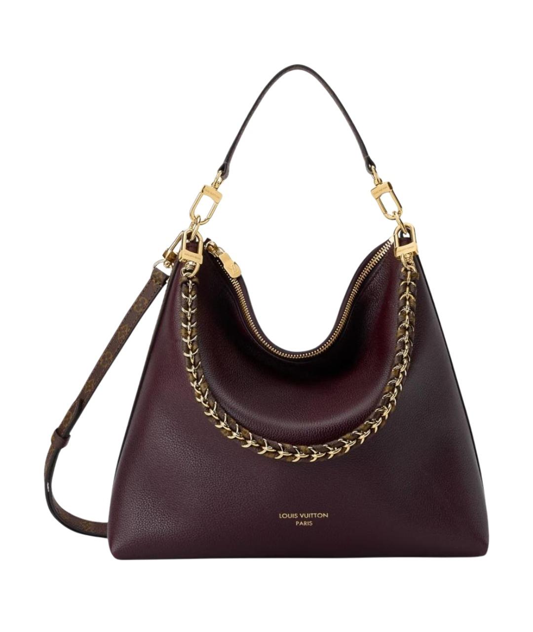 LOUIS VUITTON Бордовая кожаная сумка через плечо, фото 1