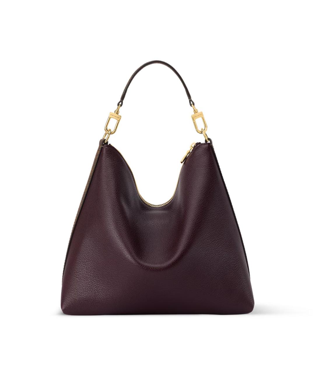 LOUIS VUITTON Бордовая кожаная сумка через плечо, фото 5