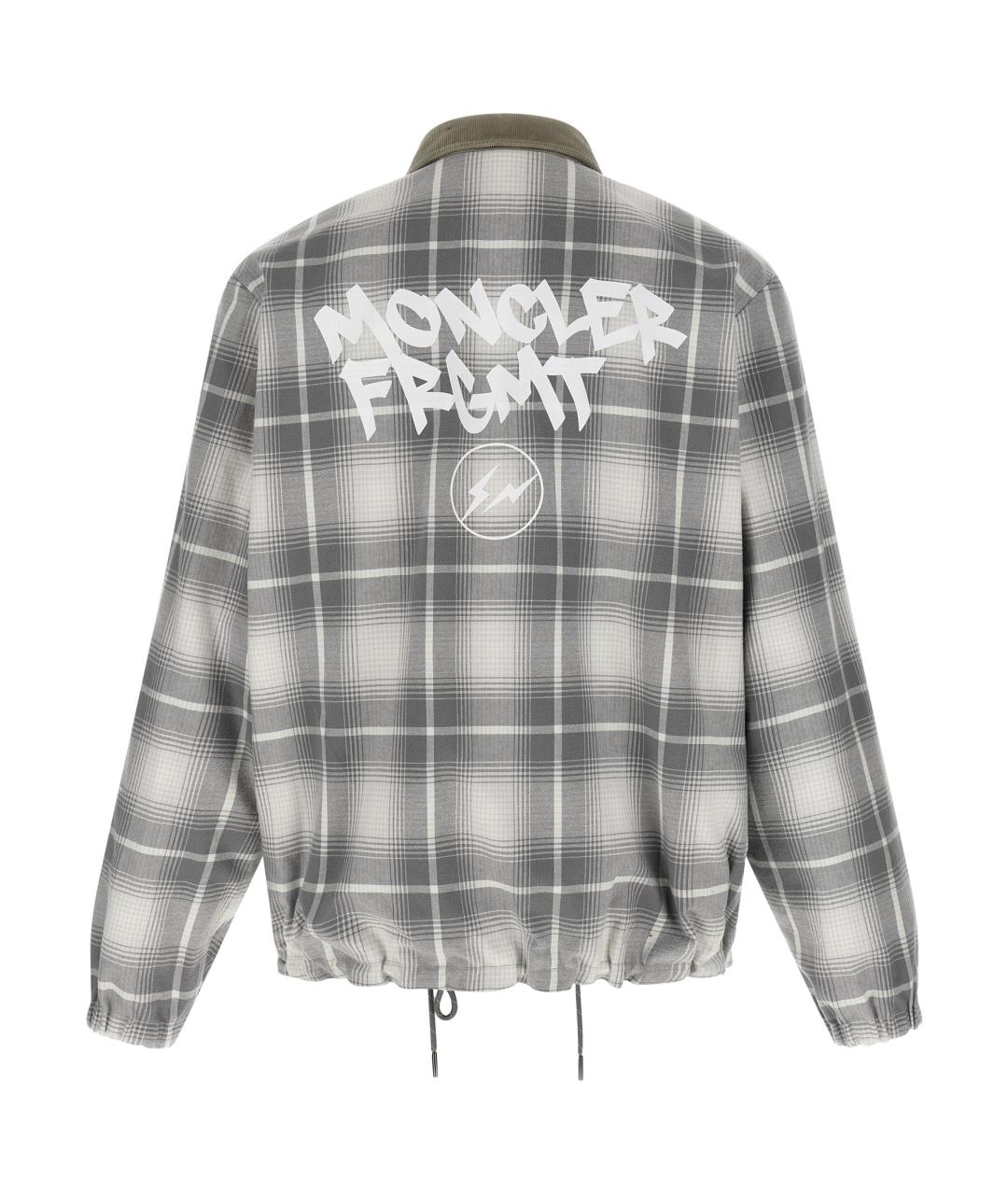 MONCLER Серая хлопковая куртка, фото 2