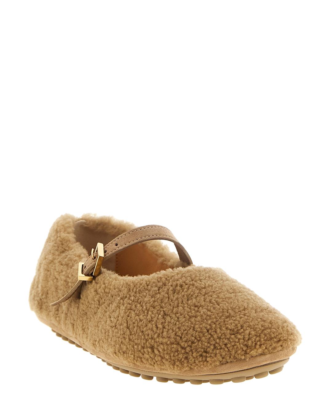 TOD'S Бежевые кожаные балетки, фото 2
