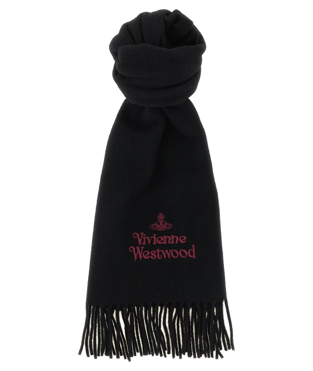 VIVIENNE WESTWOOD Черный шерстяной шарф, фото 1