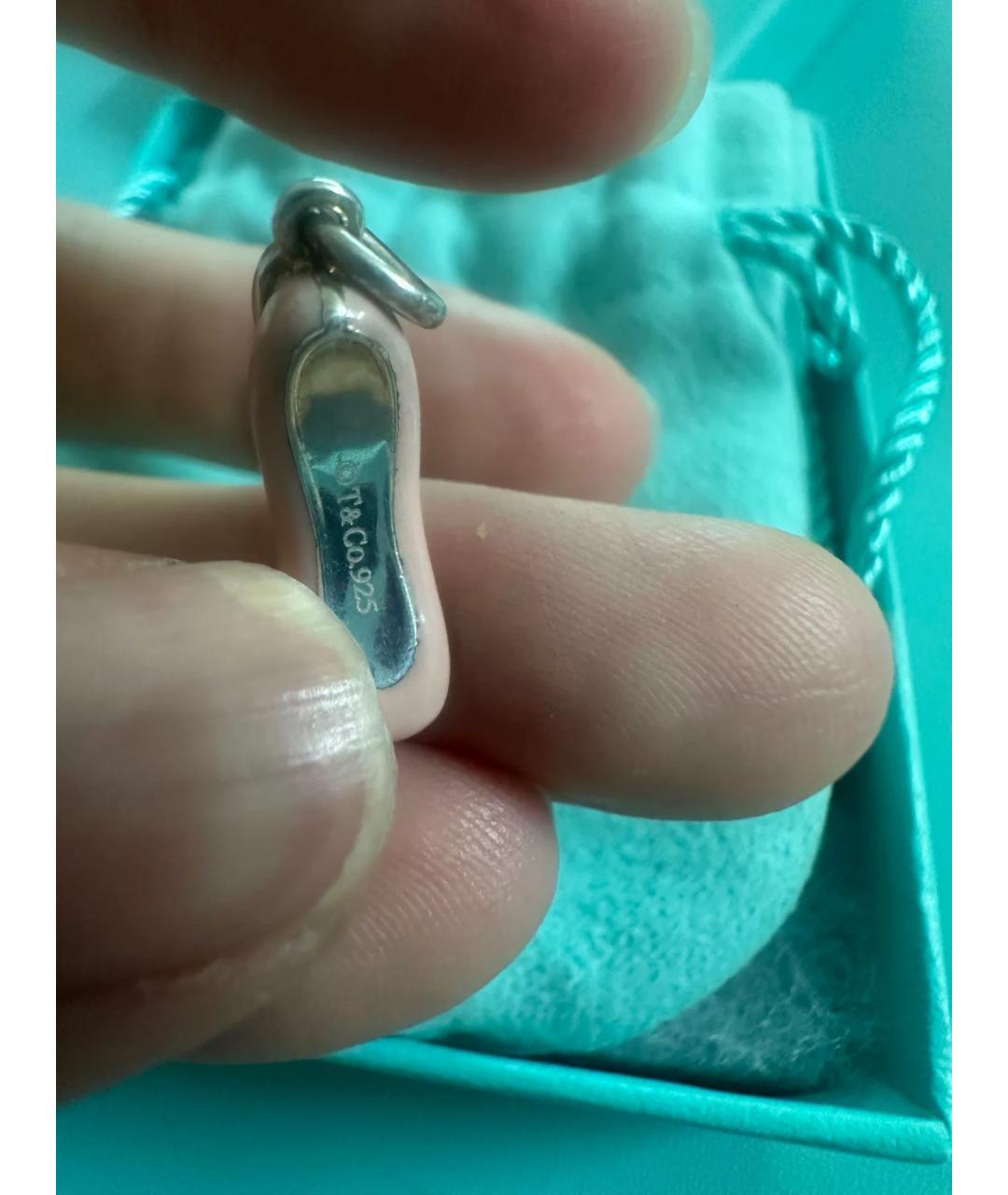 TIFFANY&CO Розовая серебряная подвеска, фото 7
