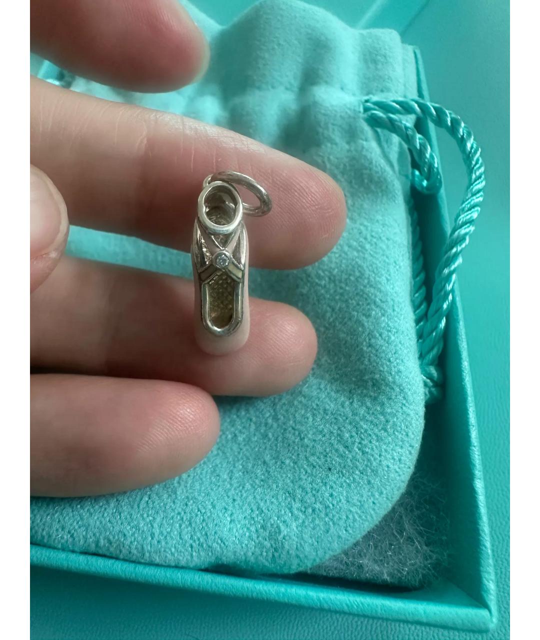 TIFFANY&CO Розовая серебряная подвеска, фото 6