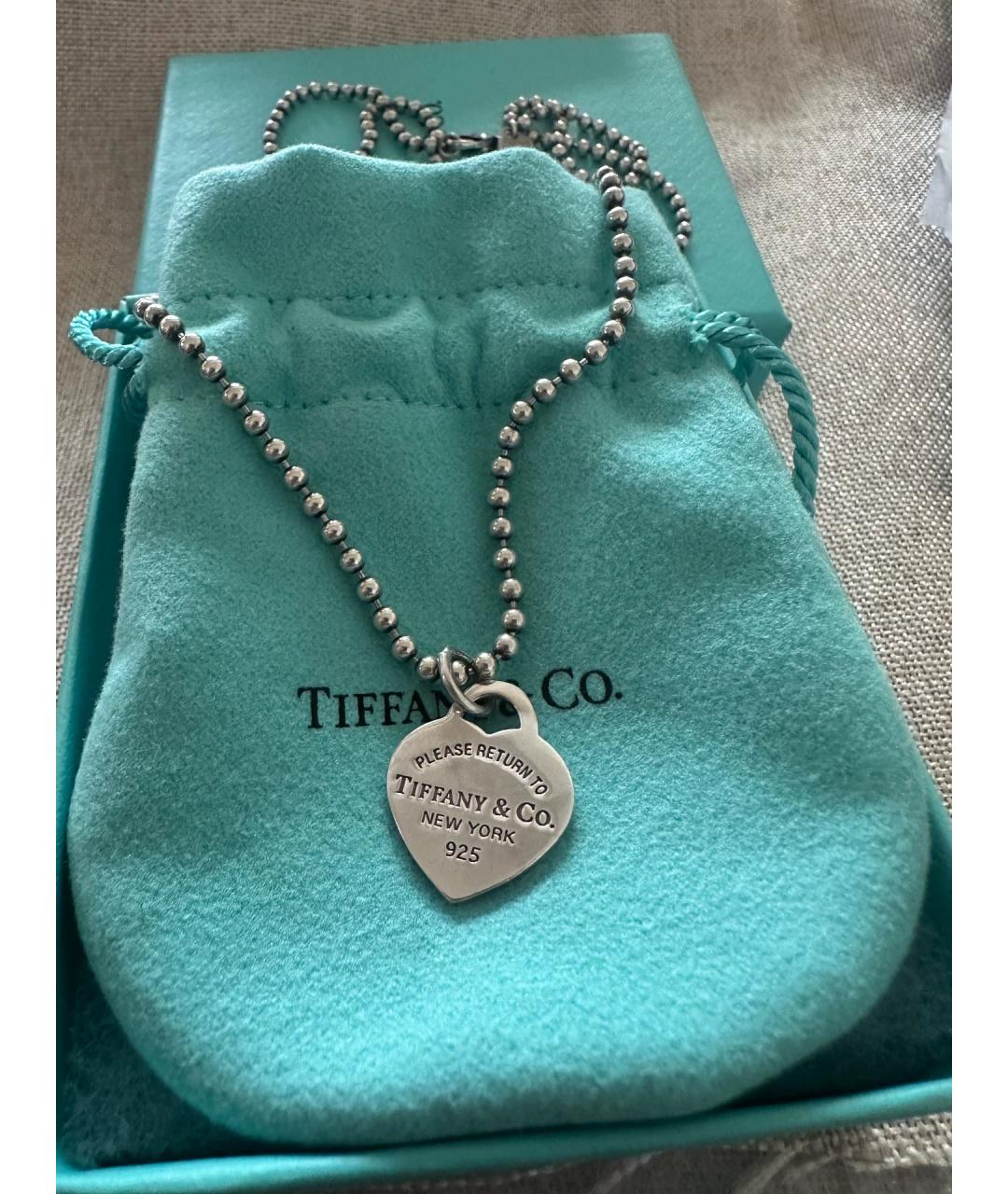 TIFFANY&CO Серебряное серебряное колье, фото 5
