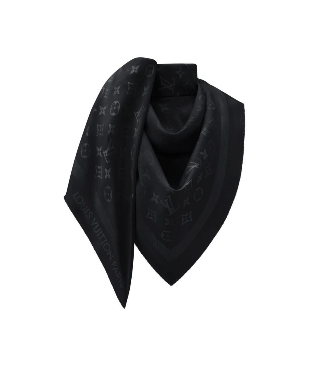LOUIS VUITTON Черный платок, фото 5