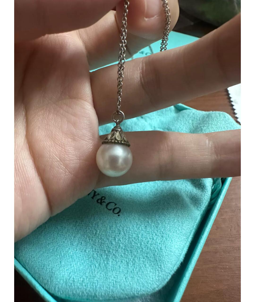 TIFFANY&CO Белое серебряное колье, фото 2