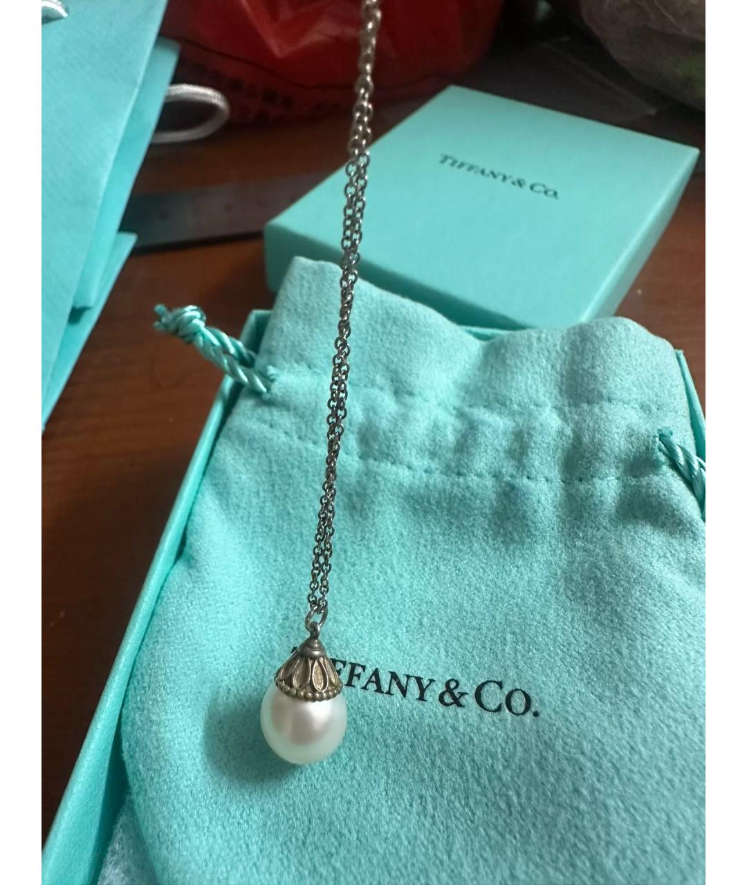 TIFFANY&CO Белое серебряное колье, фото 6