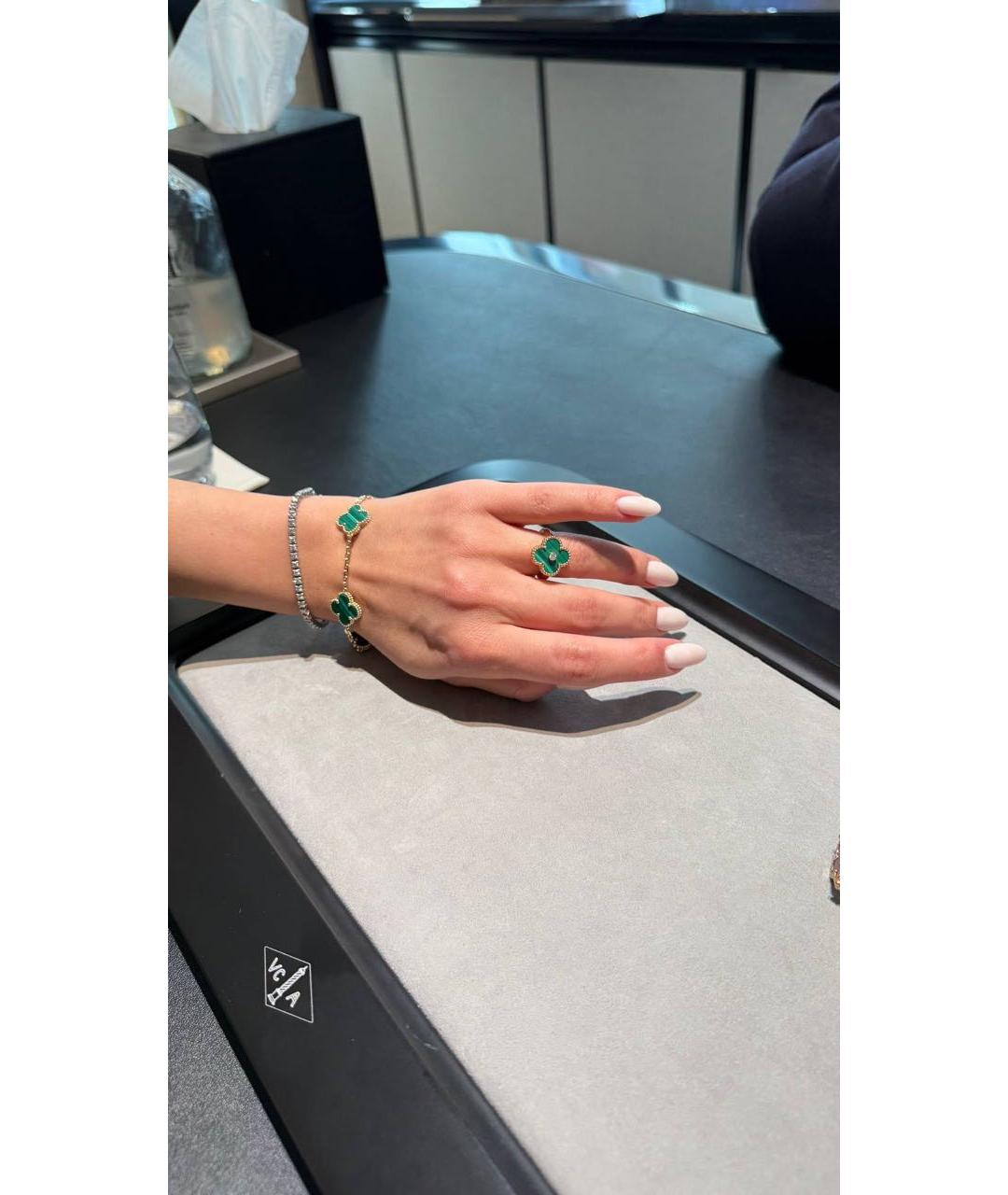 VAN CLEEF & ARPELS Зеленый браслет из желтого золота, фото 8