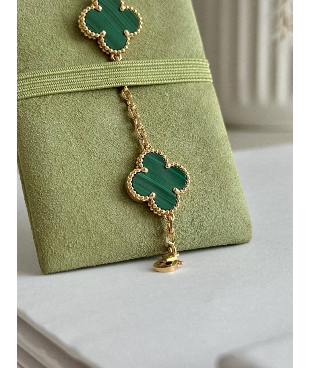 VAN CLEEF & ARPELS Зеленый браслет из желтого золота, фото 4