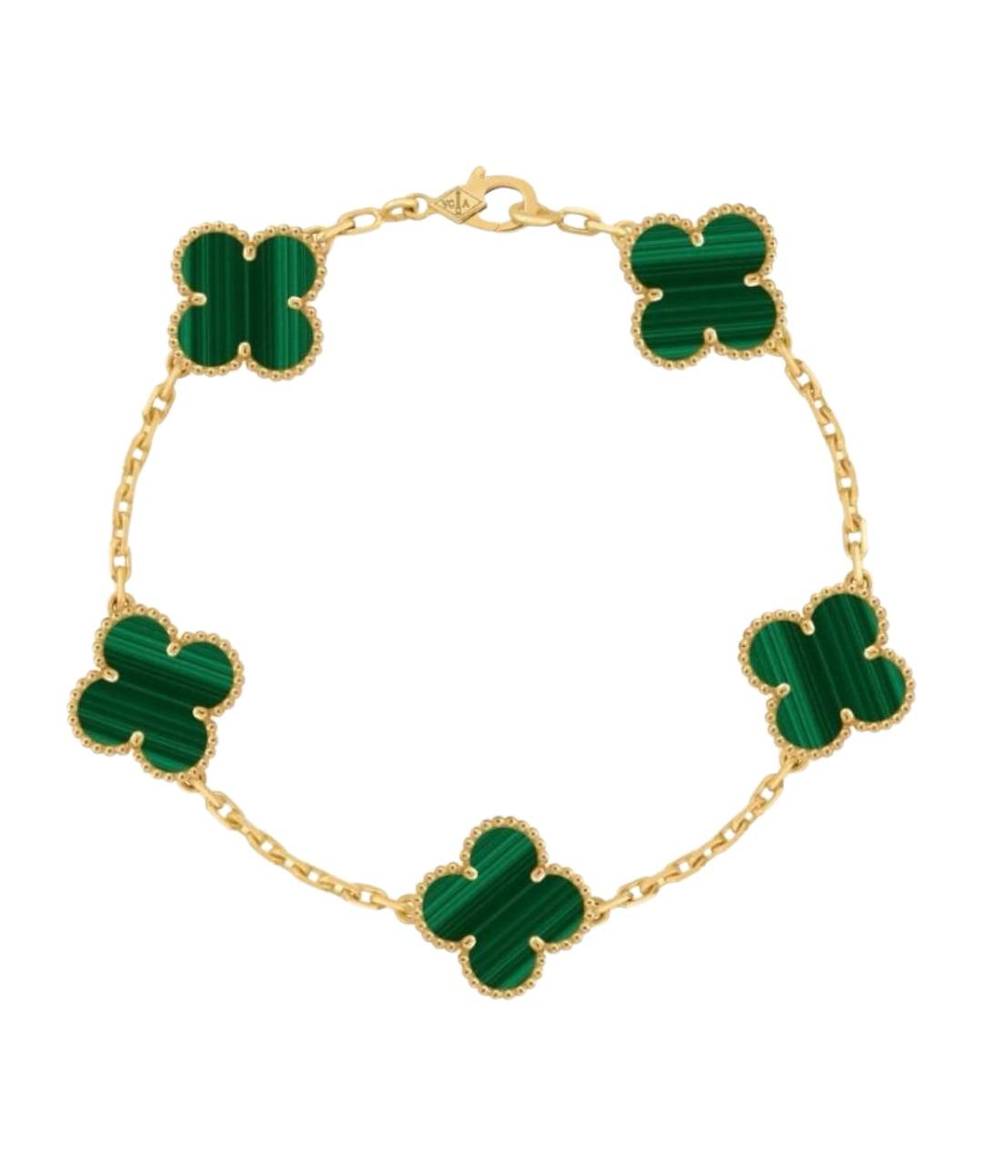 VAN CLEEF & ARPELS Зеленый браслет из желтого золота, фото 1