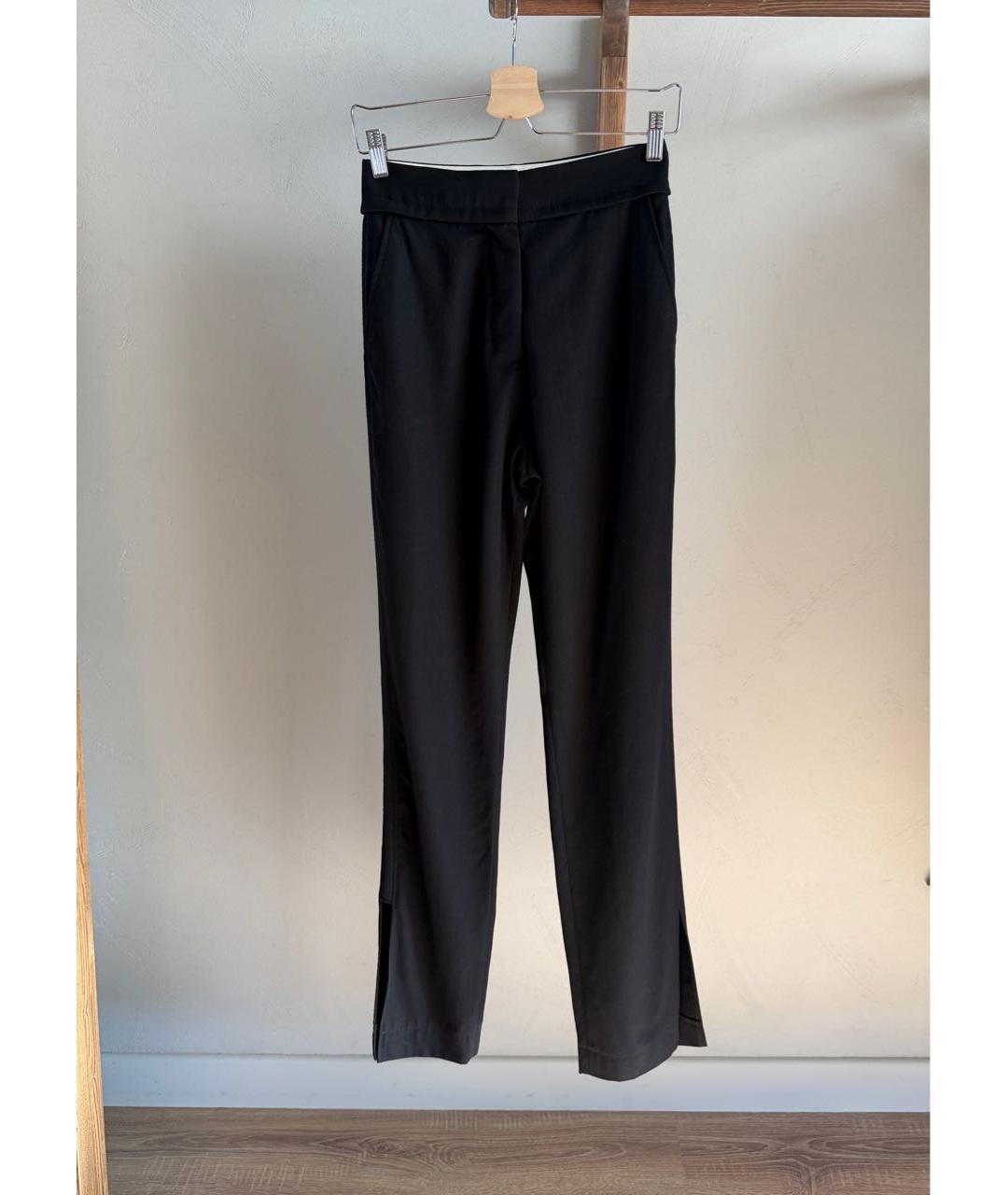 JACQUEMUS Черные шерстяные прямые брюки, фото 9