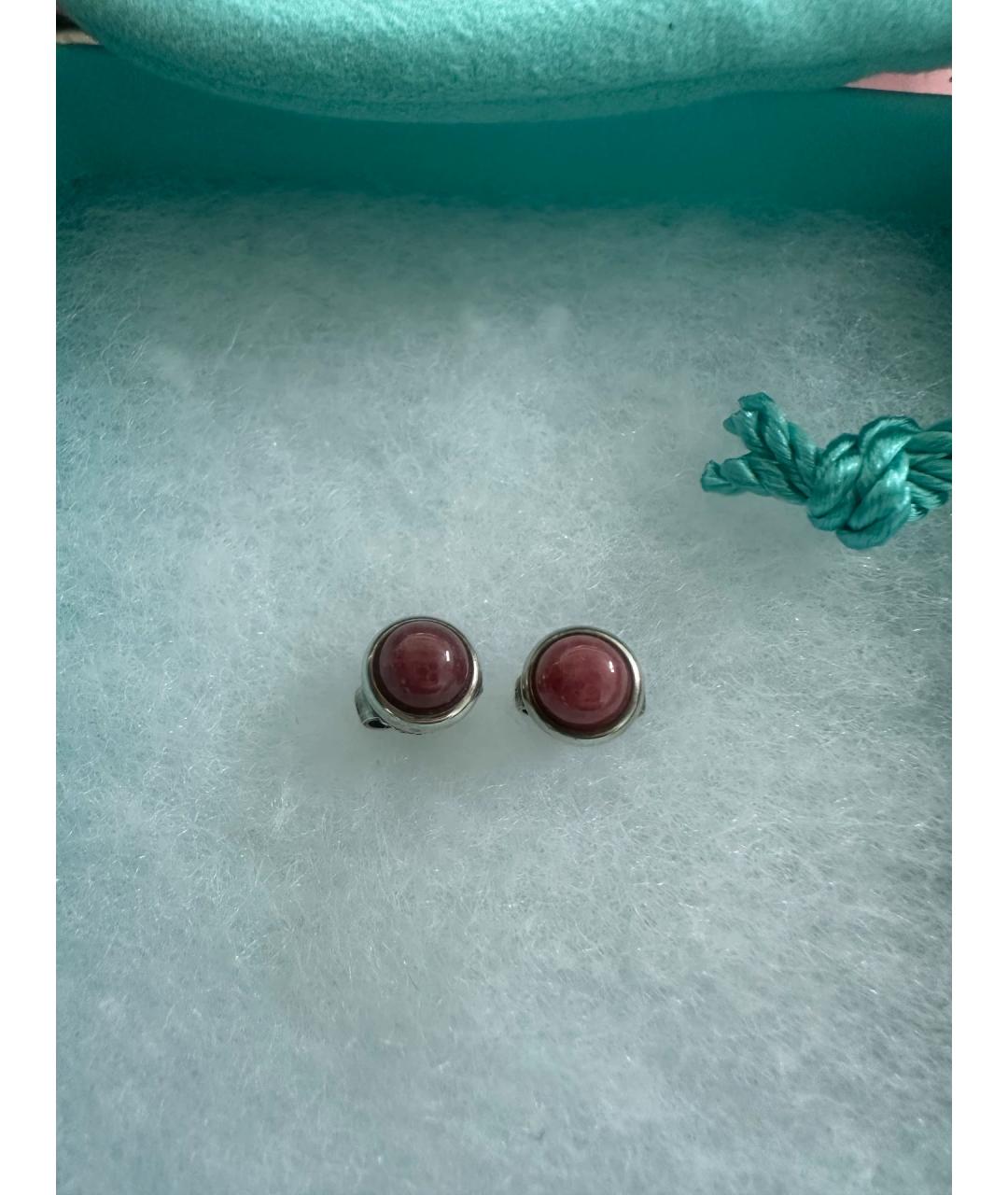 TIFFANY&CO Красные серебряные серьги, фото 10