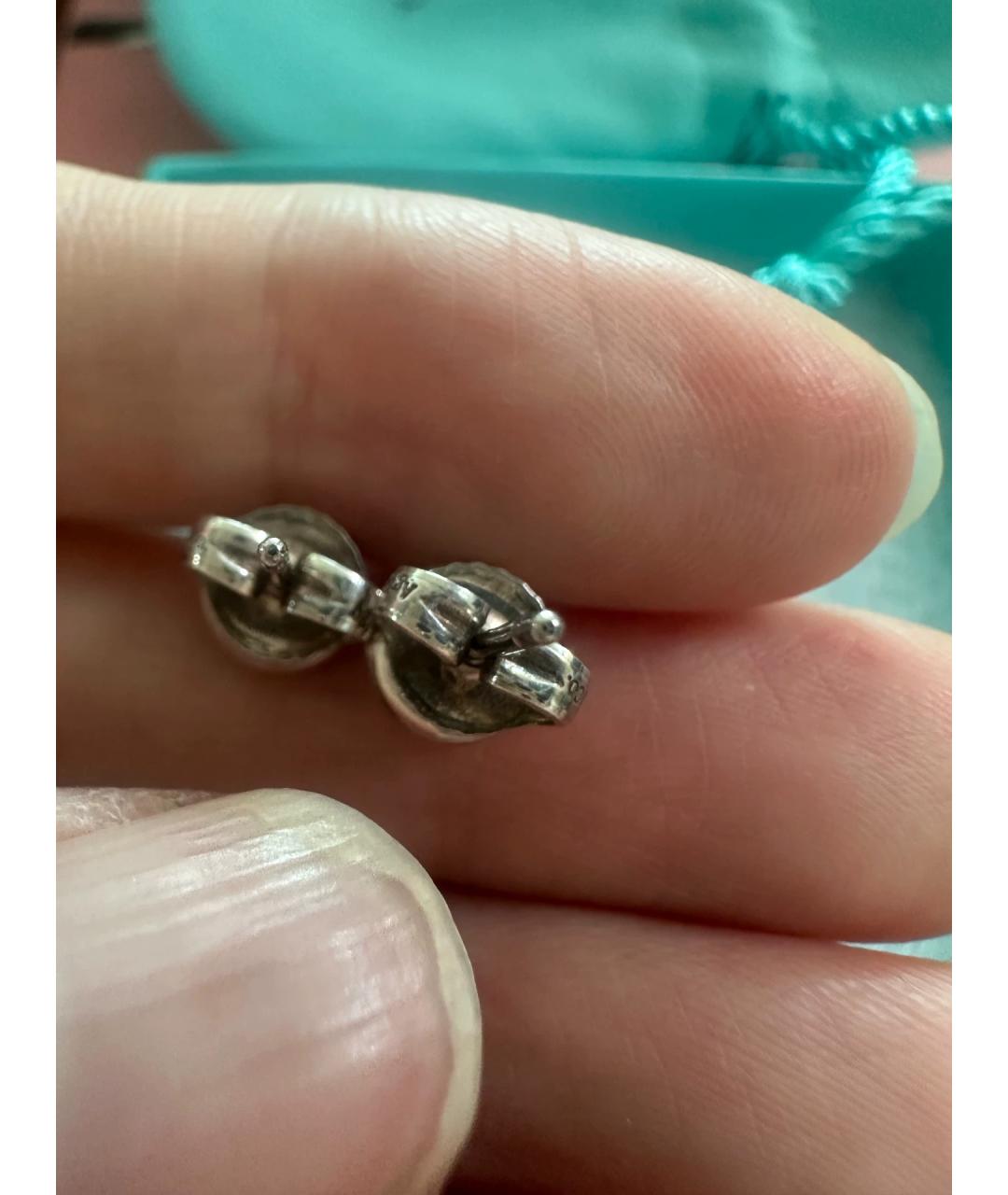 TIFFANY&CO Красные серебряные серьги, фото 8