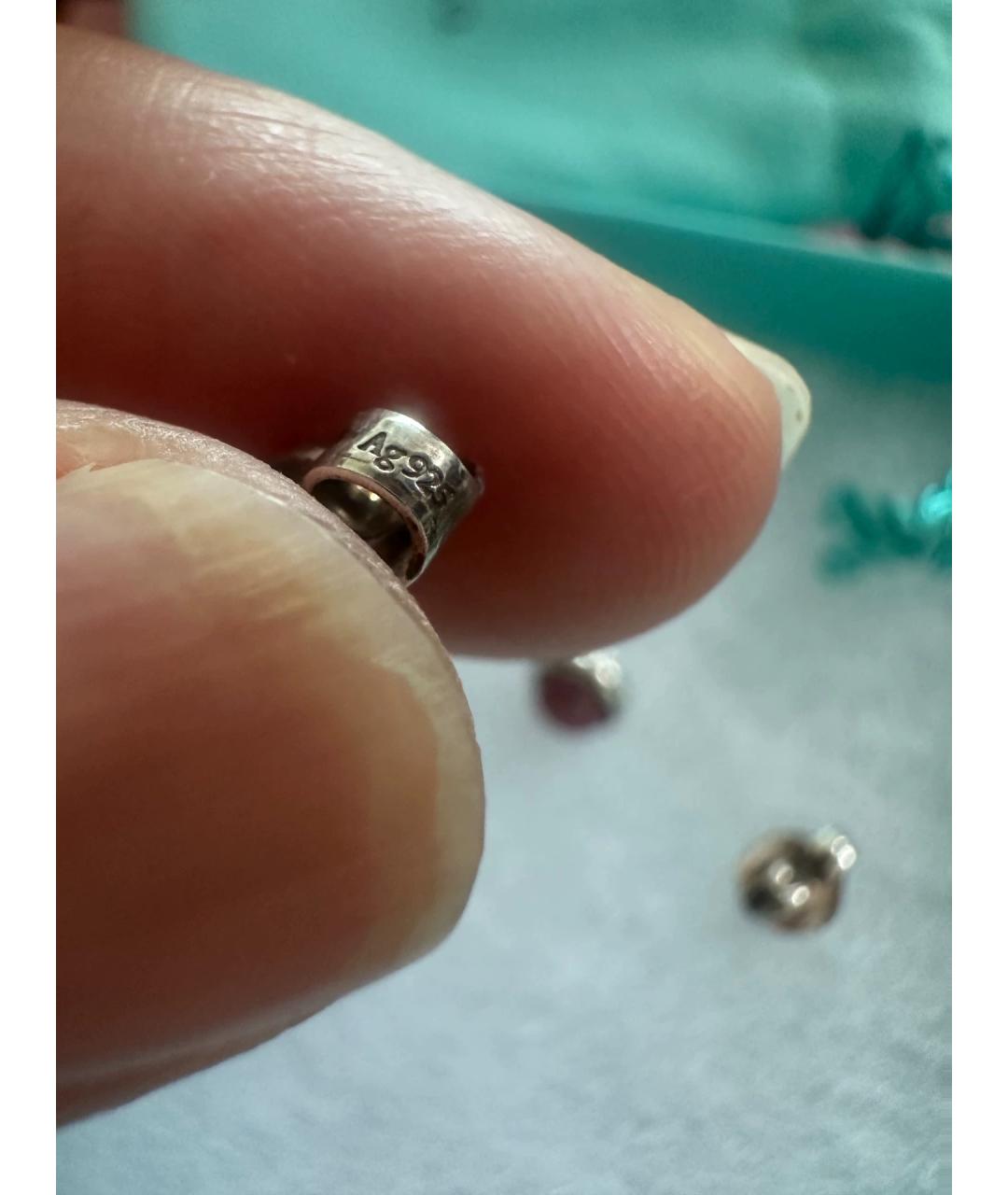 TIFFANY&CO Красные серебряные серьги, фото 5