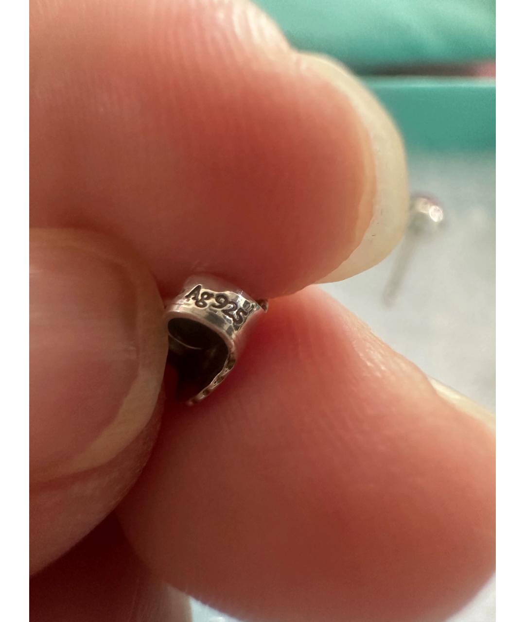 TIFFANY&CO Красные серебряные серьги, фото 9