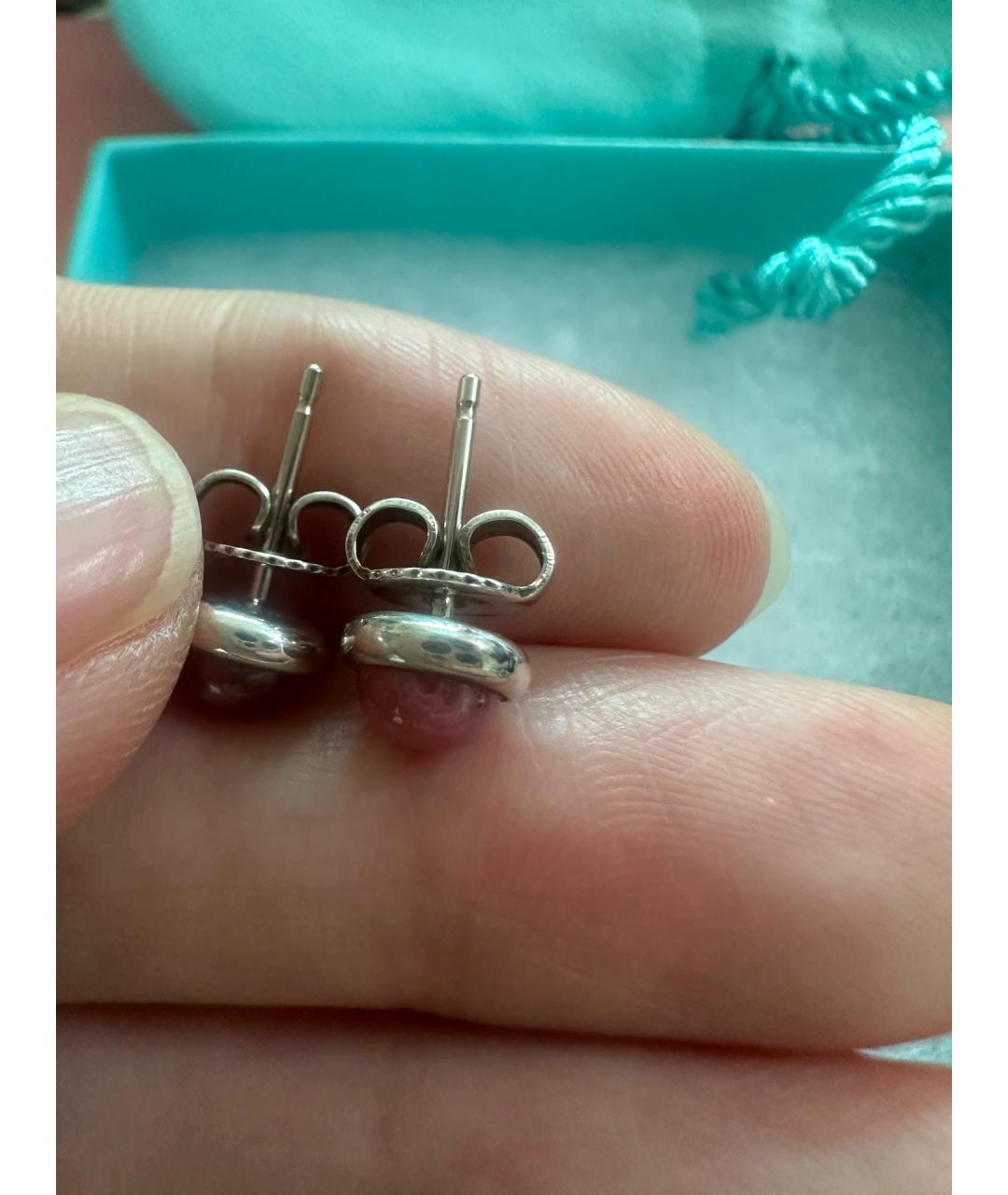 TIFFANY&CO Красные серебряные серьги, фото 7