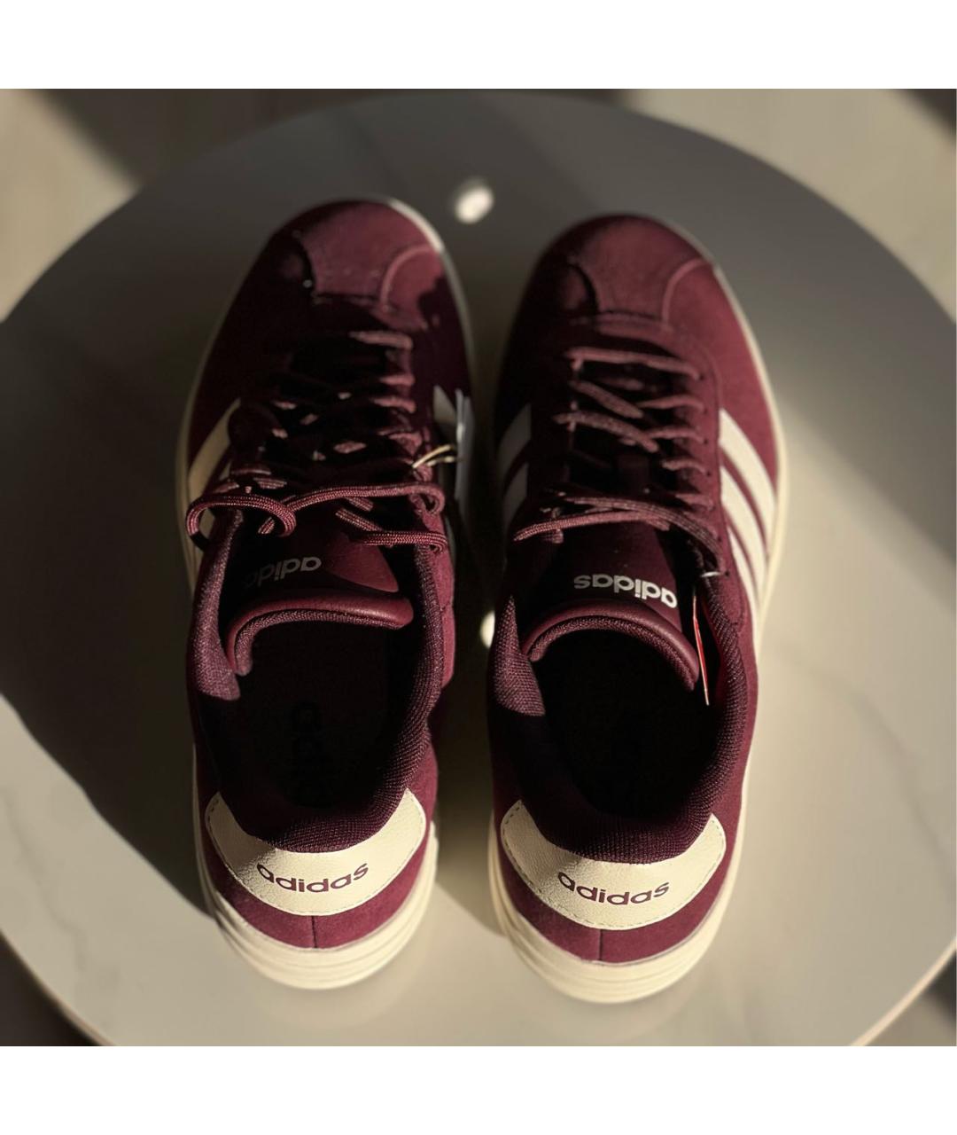 ADIDAS Бордовые текстильные кеды, фото 3